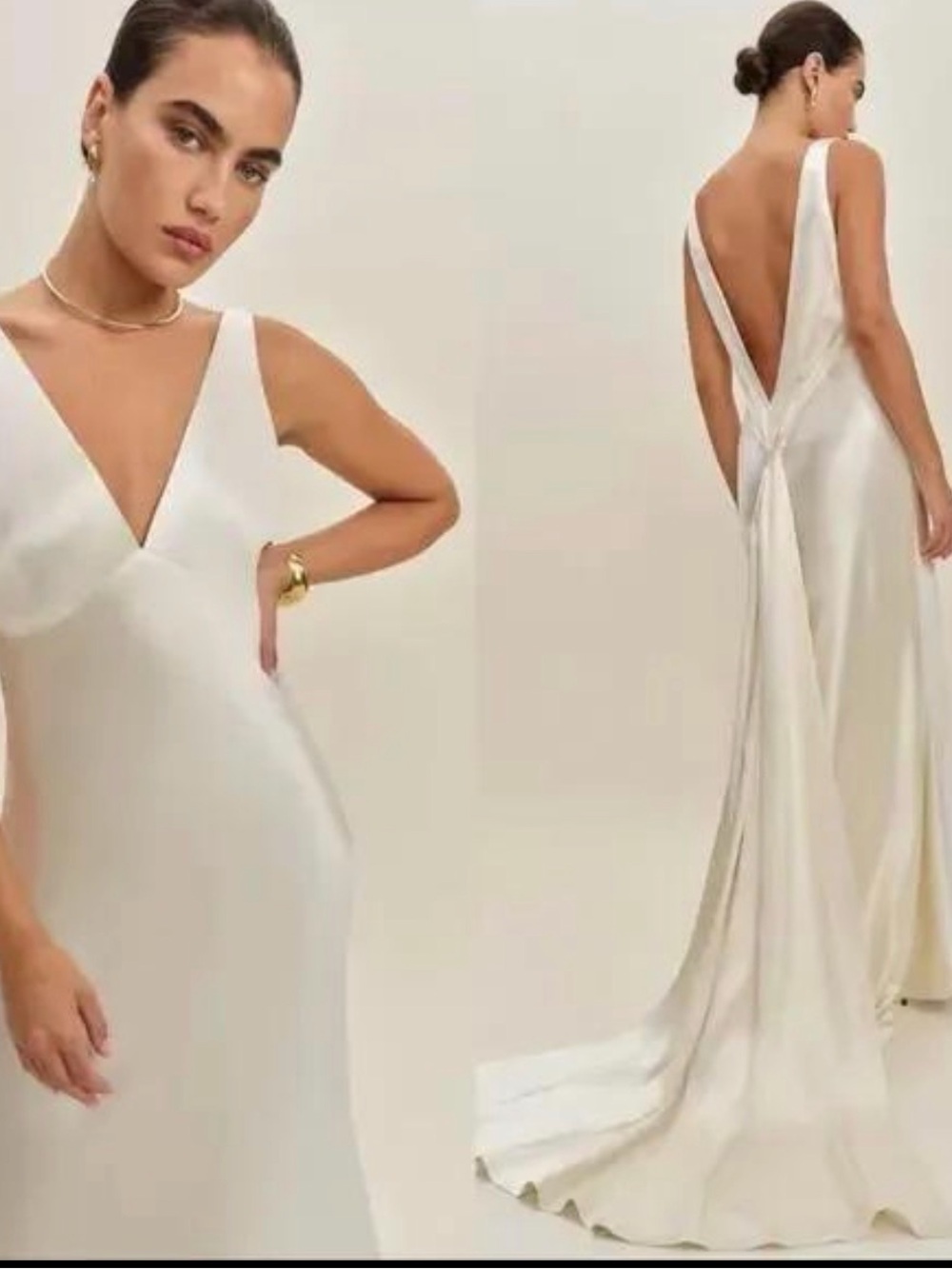 NWT Reformation Margot Silk Dress Ivory Size 0 Bridal Wedding Gown